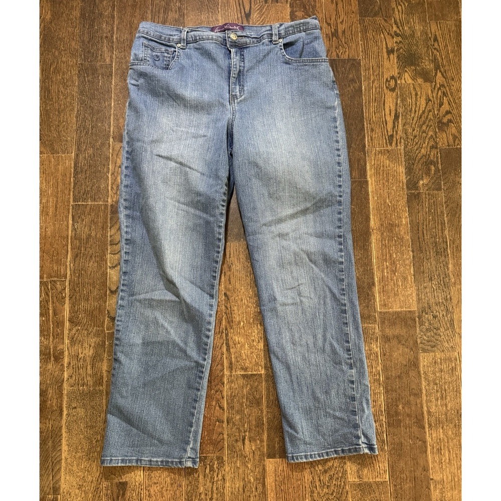 Gloria Vanderbilt Amanda Jeans Womens 14 Blue Excellent Straight High Rise